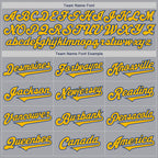 Custom Gray Gold-Royal Authentic Two Tone Baseball Jersey