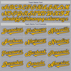Custom Gray Gold-Navy Authentic Two Tone Baseball Jersey