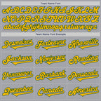 Custom Gray Gold-Green Authentic Two Tone Baseball Jersey