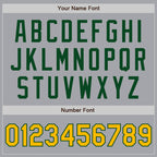 Custom Gray Gold-Green Authentic Two Tone Baseball Jersey