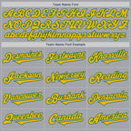 Custom Gray Gold-Kelly Green Authentic Two Tone Baseball Jersey