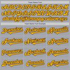 Custom Gray Gold-Brown Authentic Two Tone Baseball Jersey