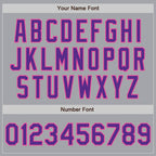 Custom Gray Purple-Pink Authentic Two Tone Baseball Jersey