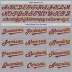 Custom Gray Purple-Gold Authentic Two Tone Baseball Jersey