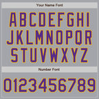 Custom Gray Purple-Gold Authentic Two Tone Baseball Jersey