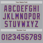 Custom Gray Purple-Old Gold Authentic Two Tone Baseball Jersey