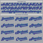 Custom Gray Purple-Teal Authentic Two Tone Baseball Jersey