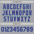 Custom Gray Purple-Teal Authentic Two Tone Baseball Jersey