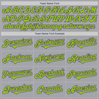 Custom Gray Neon Green-Purple Authentic Two Tone Baseball Jersey