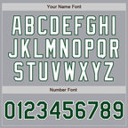 Custom Gray Green-White Authentic Two Tone Baseball Jersey