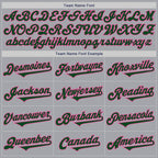 Custom Gray Green-Pink Authentic Two Tone Baseball Jersey
