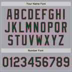 Custom Gray Green-Pink Authentic Two Tone Baseball Jersey