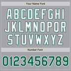 Custom Gray Kelly Green-White Authentic Two Tone Baseball Jersey