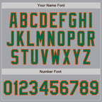 Custom Gray Kelly Green-Orange Authentic Two Tone Baseball Jersey