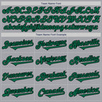 Custom Gray Kelly Green-Black Authentic Two Tone Baseball Jersey