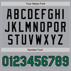 Custom Gray Kelly Green-Black Authentic Two Tone Baseball Jersey