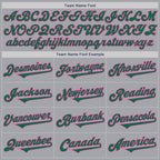 Custom Gray Kelly Green-Pink Authentic Two Tone Baseball Jersey