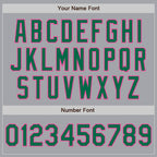 Custom Gray Kelly Green-Pink Authentic Two Tone Baseball Jersey