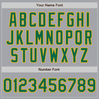 Custom Gray Kelly Green-Gold Authentic Two Tone Baseball Jersey