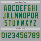 Custom Gray Kelly Green-Old Gold Authentic Two Tone Baseball Jersey