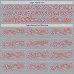 Custom Gray Light Blue-Orange Authentic Two Tone Baseball Jersey