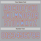 Custom Gray Light Blue-Orange Authentic Two Tone Baseball Jersey