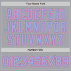 Custom Gray Light Blue-Pink Authentic Two Tone Baseball Jersey