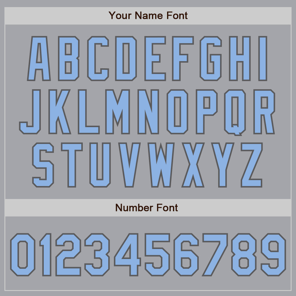 Custom Gray Light Blue-Steel Gray Authentic Two Tone Baseball Jersey