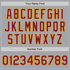 Custom Gray Crimson-Gold Authentic Two Tone Baseball Jersey