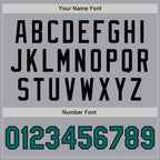 Custom Gray Teal-Black Authentic Two Tone Baseball Jersey