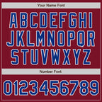 Custom Crimson Royal-White Authentic Two Tone Baseball Jersey