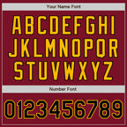 Custom Crimson Black-Gold Authentic Two Tone Baseball Jersey