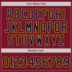 Custom Crimson Navy-Gold Authentic Two Tone Baseball Jersey