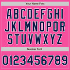 Custom Pink Navy-White Authentic Two Tone Baseball Jersey