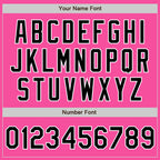 Custom Pink Black-White Authentic Two Tone Baseball Jersey