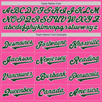 Custom Pink Green-White Authentic Two Tone Baseball Jersey
