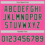 Custom Pink Green-White Authentic Two Tone Baseball Jersey