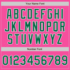 Custom Pink Kelly Green-White Authentic Two Tone Baseball Jersey