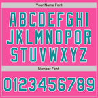 Custom Pink Teal-White Authentic Two Tone Baseball Jersey