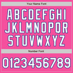 Custom Pink White-Royal Authentic Two Tone Baseball Jersey