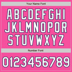 Custom Pink White-Navy Authentic Two Tone Baseball Jersey