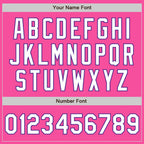 Custom Pink White-Purple Authentic Two Tone Baseball Jersey