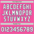 Custom Pink White-Teal Authentic Two Tone Baseball Jersey
