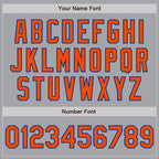 Custom Gray Orange-Royal Authentic Two Tone Baseball Jersey
