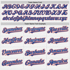 Custom White Royal-Red Authentic Two Tone Baseball Jersey
