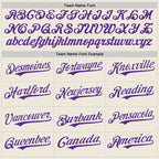 Custom Cream Purple Pinstripe Purple Authentic Two Tone Baseball Jersey