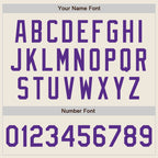 Custom Cream Purple Pinstripe Purple Authentic Two Tone Baseball Jersey