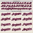 Custom Cream Black Pinstripe Pink Authentic Two Tone Baseball Jersey