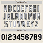 Custom Cream Black Pinstripe Gray Authentic Two Tone Baseball Jersey