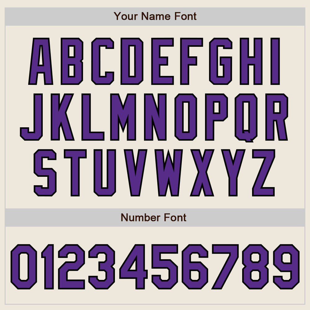 Custom Cream Black Pinstripe Purple Authentic Two Tone Baseball Jersey